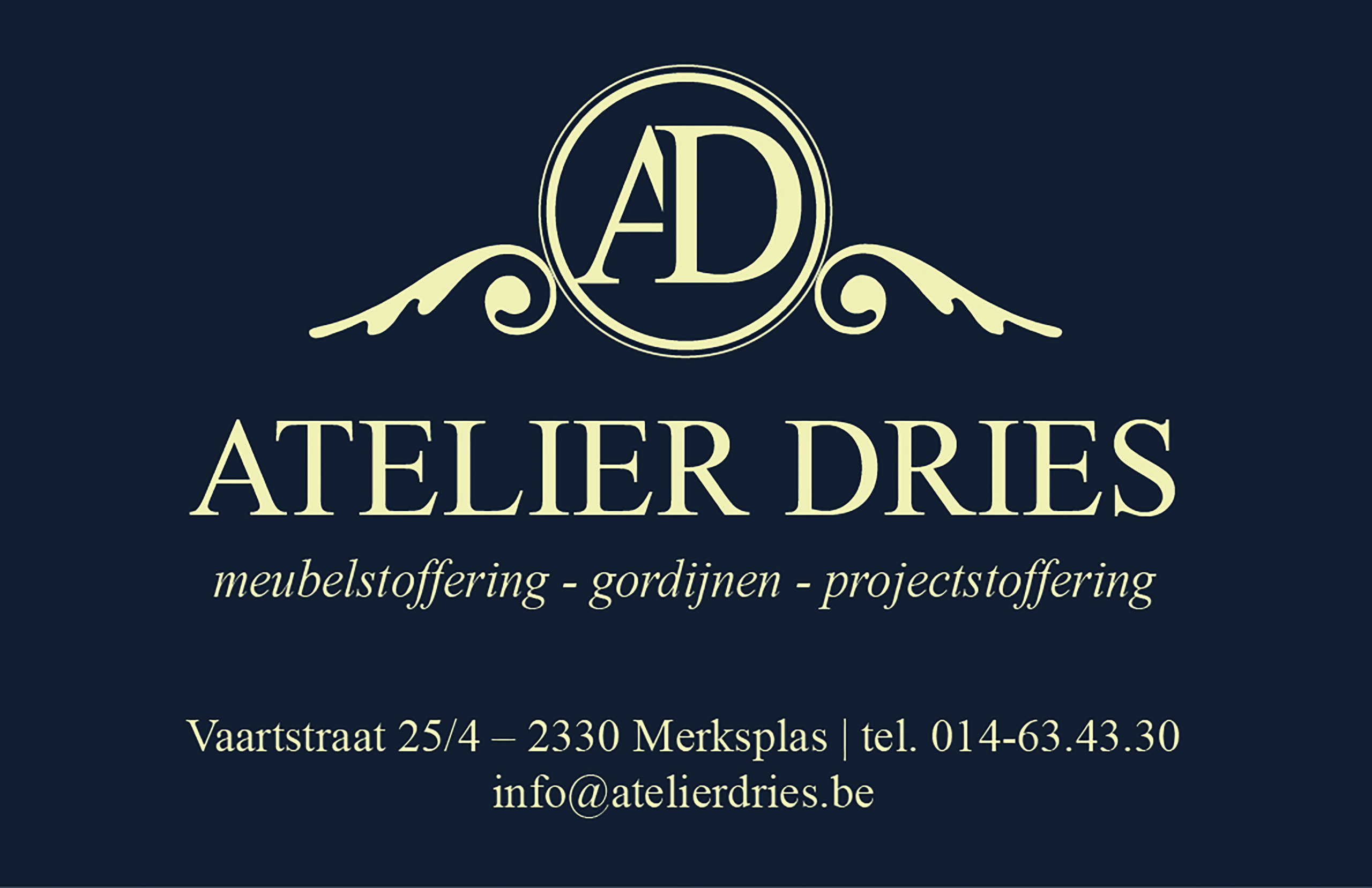 Naamkaartje Atelier Dries